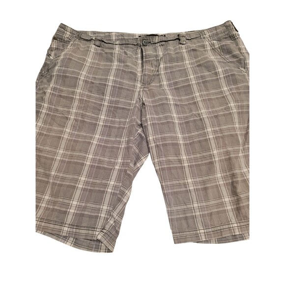 Calvin Klein Jeans Shorts Mens 42 Gray Plaid 100% Cotton Casual Beach - Picture 1 of 7